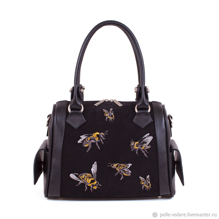 Medium tote bag with embroidered 'Bee', Classic Bag, St. Petersburg,  Фото №1