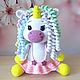 Knitted toy Unicorn Molly, Stuffed Toys, Omsk,  Фото №1