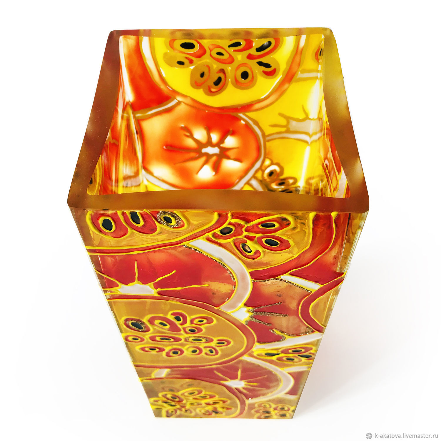 Стеклянная ваза "Экзотические фрукты" – купить онлайн на Ярмарке ...