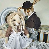 Отшельник интерьерная кукла, коллекция кролики
