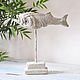 Statue the Skeleton of a fossil Fish on a stand made of concrete Provence, Loft. Figurines. Decor concrete Azov Garden. Online shopping on My Livemaster.  Фото №2