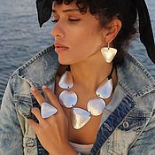 Украшения handmade. Livemaster - original item Silver Plated Necklace Ring and Earrings Sets 2 models. Handmade.