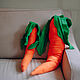 Подушка морковь размер М. Декоративная 3D подушка ручной работы. Подушки. AVELVI-DESIGN. Ярмарка Мастеров.  Фото №4
