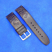 Украшения handmade. Livemaster - original item Watchband brown 24mm. Handmade.