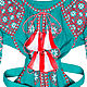 Turquoise dress with wedges "Spring Beauty". Dresses. Plahta Viktoriya. Online shopping on My Livemaster.  Фото №2