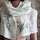  Felted scarf-shawl ' wrapped up blanche Naturelle'. Scarves. Charmante Tutenafelt (crealanafr). My Livemaster. Фото №5