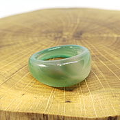 Украшения handmade. Livemaster - original item 19 Ring Ring Green Agate (tone). Handmade.