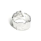 Украшения handmade. Livemaster - original item Silver crumpled ring, textured ring gift 