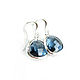 Dark blue earrings with pendants 'Sea peony' earrings 2022. Earrings. Irina Moro. My Livemaster. Фото №6