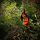 Платье льняное с вышивкой сашико платье до колен «Asia», Платья, Москва,  Фото №1