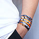 Grey Orange Bracelet, Textile bracelet, Moscow,  Фото №1