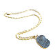 Blue agate Druse pendant, blue stone pendant, agate pendant, Pendants, Moscow,  Фото №1