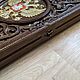 Герб рф россии. нарды резные из массива дуба. Нарды и шашки. Wood-master. Ярмарка Мастеров.  Фото №5