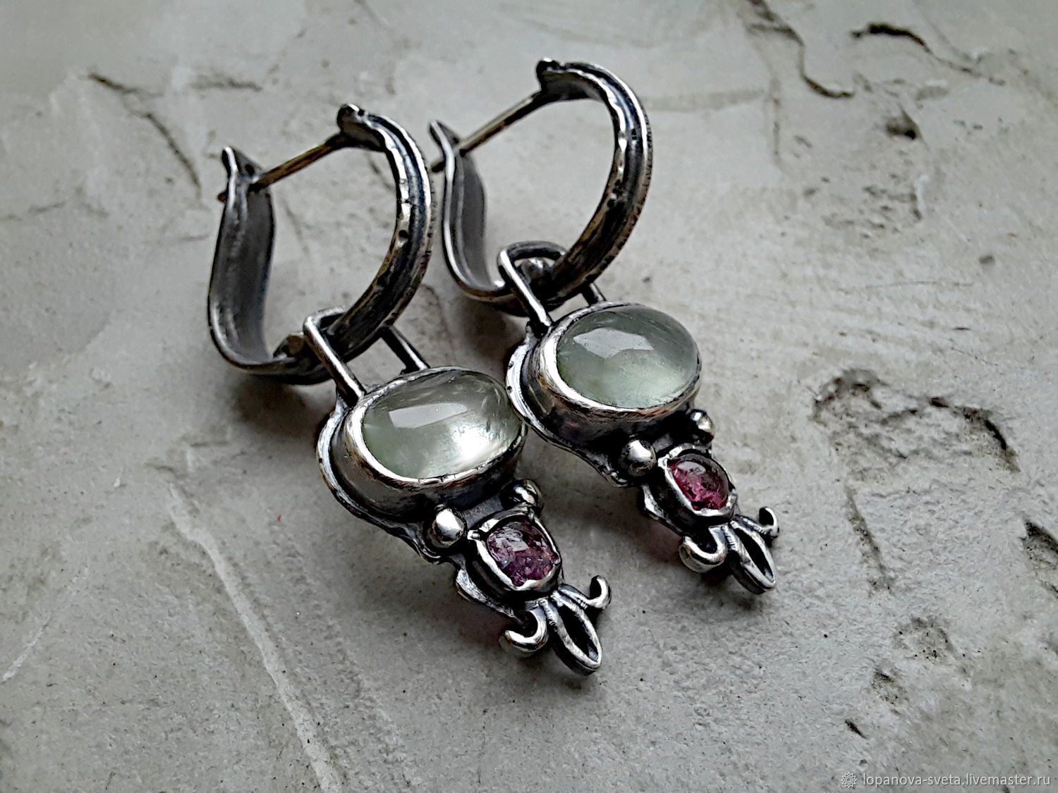 Резерв! Серьги с аквамаринами и турмалинами в интернет-магазине Ярмарка ...