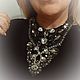 Order Large black necklace 'Black haze'. PROFIDecor - CURTAINS. Livemaster. . Necklace Фото №3