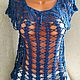 Top openwork 'Anyuta' handmade. Tops. hand knitting from Galina Akhmedova. My Livemaster. Фото №6