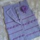 Knitted vest for girls purple. Childrens vest. hand knitting from Galina Akhmedova. My Livemaster. Фото №4