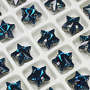 Материалы для творчества handmade. Livemaster - original item Rhinestones 10 mm stars Blue Dark. Handmade.