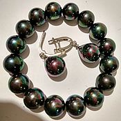 Украшения handmade. Livemaster - original item CLASSIC bracelet made of large Black Majorcan Pearls. Handmade.