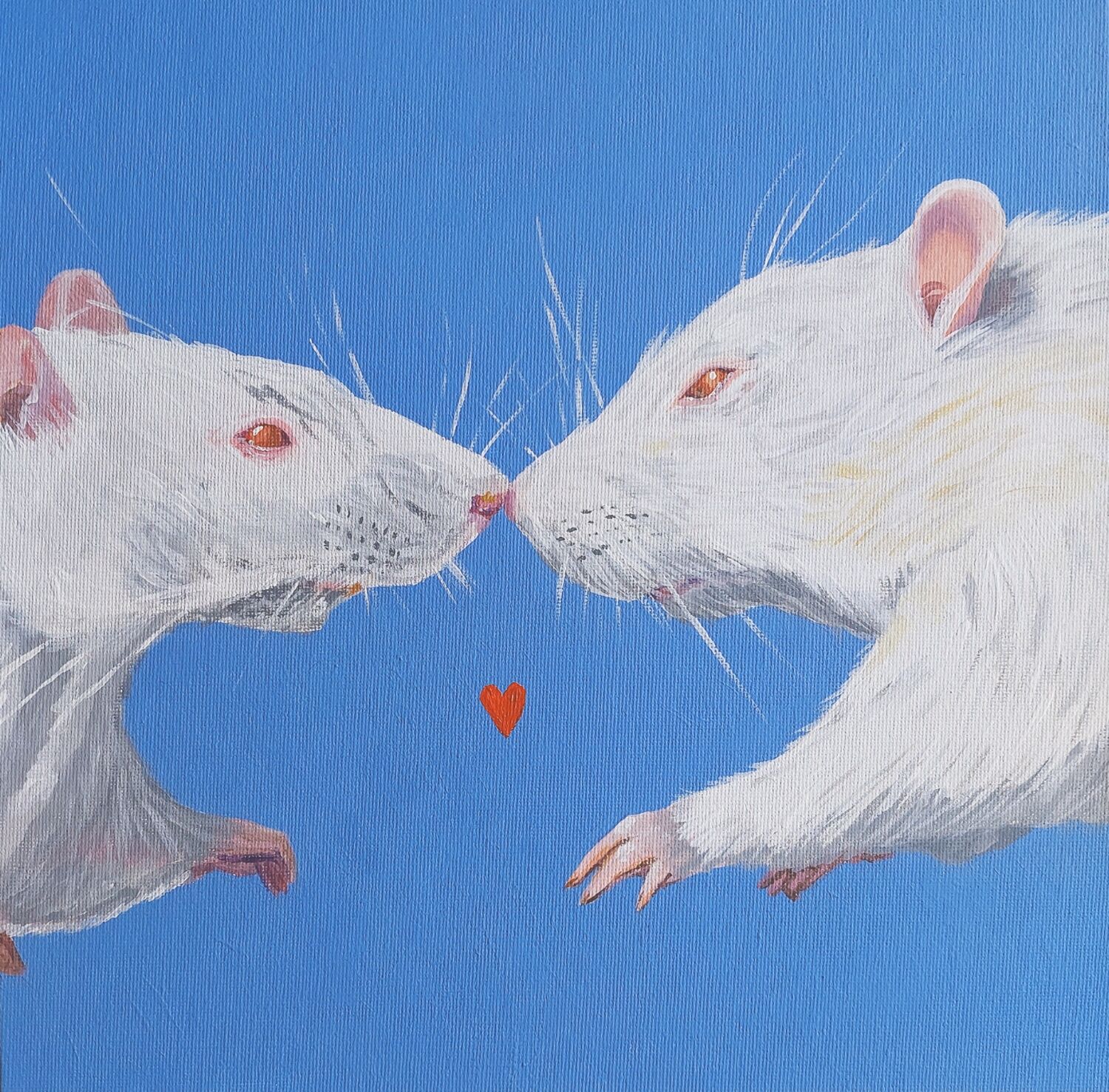 Картина с крысами и сердечком