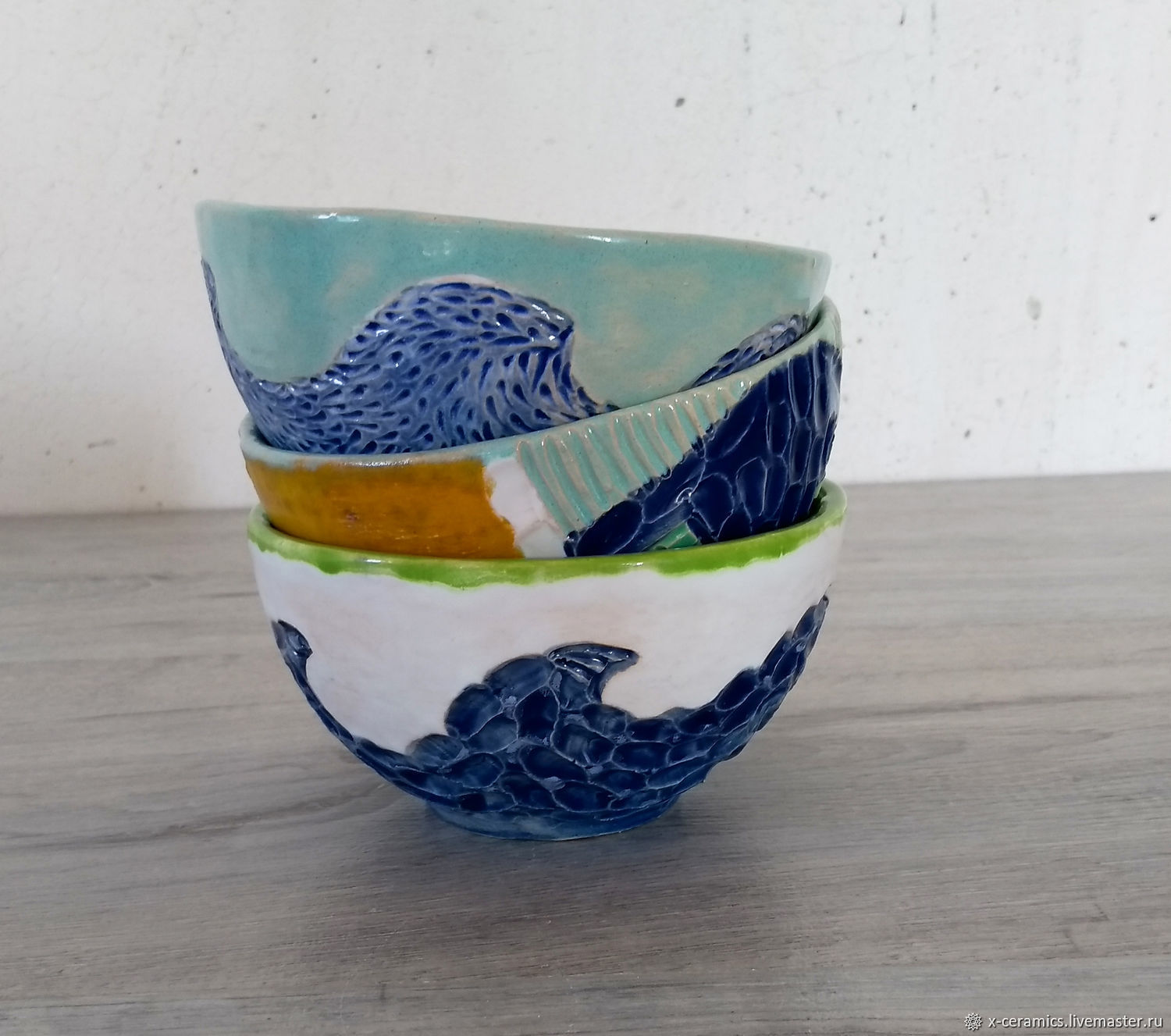 Пиалы: Набор керамических пиал "Дары морей" в интернет-магазине на ...