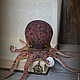 octopus burgundy. Stuffed Toys. Irina Sayfiydinova (textileheart). My Livemaster. Фото №5