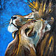 Painting with lions in oil on canvas. Pictures. myfoxyart (MyFoxyArt). Online shopping on My Livemaster.  Фото №2