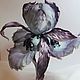 Brooch of silk dancing iris, Brooches, Moscow,  Фото №1