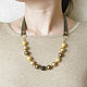 Swarovski pearl necklace 'Sparkles of heat' leather gold. Necklace. Irina Moro. My Livemaster. Фото №5