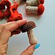 Small Mushrooms Knitted Food Game Set Chanterelle Aspen Boletus. Doll food. Irina Shiryaeva. Интернет-магазин Ярмарка Мастеров.  Фото №2
