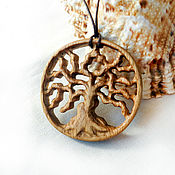 Pendant-amulet made of wood 