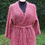 Asymmetrical mohair jumper made of Italian yarn