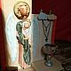 Панно ангел православный резной деревянный, Элементы интерьера, Саки,  Фото №1