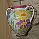 Wall vase ' Fantasy flowers fuchsia'. Vases. Elena Zaychenko - Lenzay Ceramics. My Livemaster. Фото №4