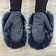 Order Fur mittens made of arctic fox fur in blue-gray color. Olga Lavrenteva. Livemaster. . Mittens Фото №3