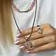 Комплект из натурального Розового Кварца. Комплекты украшений. Ivanova jewelry. Ярмарка Мастеров.  Фото №4