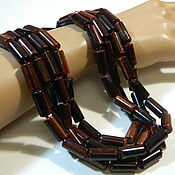 Материалы для творчества handmade. Livemaster - original item Bull`s eye Tube beads 17h8 mm pcs. Handmade.