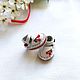 Sandals for doll ob11 color - white + cherry 18mm, Clothes for dolls, Novosibirsk,  Фото №1