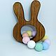 Teething toy with wooden beads silicone Rabbit. Stuffed Toys. Shop Grizunok teether. Online shopping on My Livemaster.  Фото №2