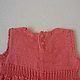Summer knitted dress in coral color. Childrens Dress. 4 children-baby. My Livemaster. Фото №5