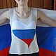 Order T-shirt 'Russia' made of bamboo yarn. Lace knitting workshop. Lidiya.. Livemaster. . Tanks Фото №3
