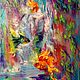 Oil painting abstract bright landscape 50/40 'Waterfall of desires', Pictures, Murmansk,  Фото №1