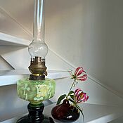 Винтаж handmade. Livemaster - original item Oil lamp, art glass, France. Handmade.