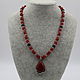 Necklace with a pendant of carnelian and garnet ' Carom'. Necklace. Magic box. My Livemaster. Фото №4