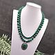 Order Necklace with pendant malachite stone Author's necklace. naturalkavni. Livemaster. . Necklace Фото №3