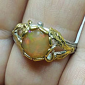 Украшения handmade. Livemaster - original item 925 silver ring with natural faceted fire opal. Handmade.