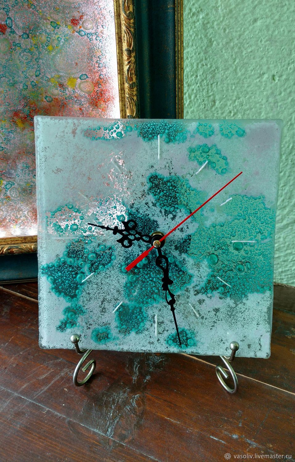 Часы из стекла купить в интернет-магазине Ярмарка Мастеров по цене 1500 ...