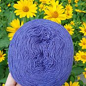 Материалы для творчества handmade. Livemaster - original item Yarn for knitting color LAVENDER Yarn made from a mixture of wool and down. Handmade.