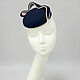 Pill hat 'Wave' two-color. Color blueberry / cream. Hats1. Exclusive HATS. LANA ANISIMOVA.. Online shopping on My Livemaster.  Фото №2