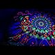 Luminous psychedelic canvas 'Cosmic monks gathering». Interior elements. Fractalika. My Livemaster. Фото №12